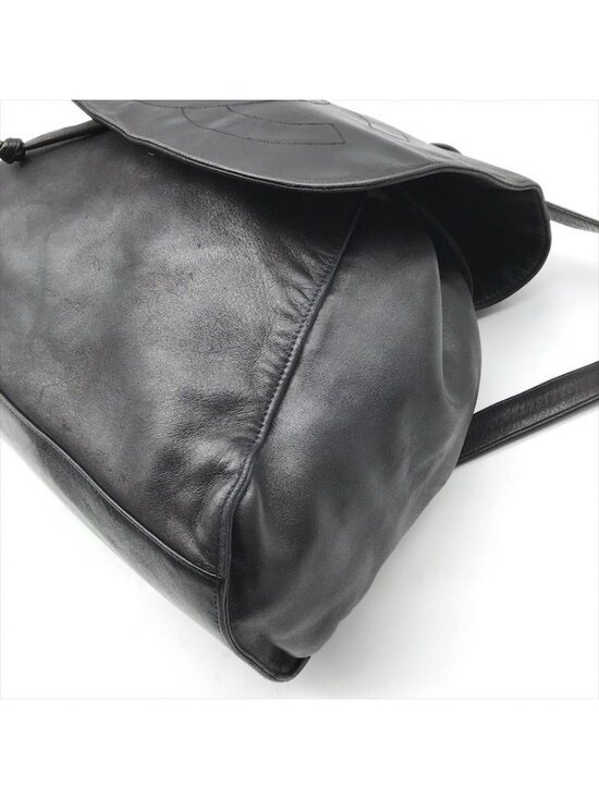 Chanel Jumbo CC Logo Mark Backpack Lambskin Black